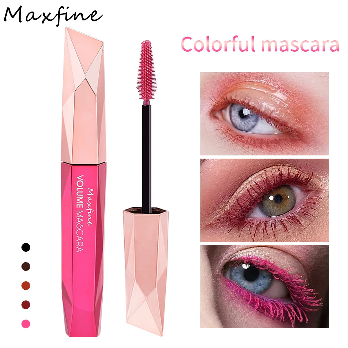 Diamond Dense Mascara Waterproof Non Smudging Long Lasting For Natural Dense Curled And Long Lashes