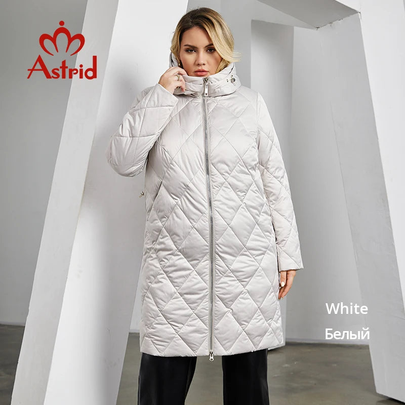 Astrid Women's Winter Jacket 2023 Plus Size Women Parka Long Thick Bio Down Jackets Hooded Diamond Quilted Coat Female Clothing