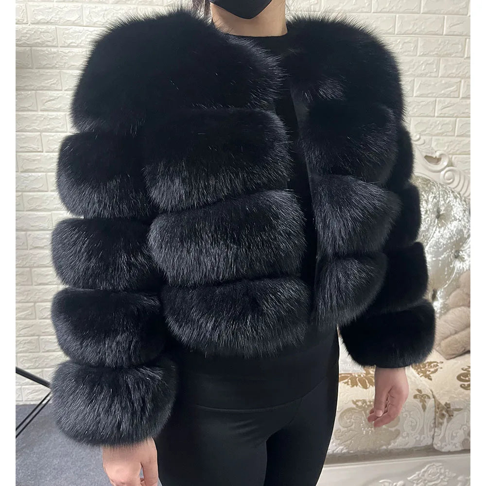 2025 trend natural fur real fur coat women's jacke Leather Woman clothing new outerwears Female Vest