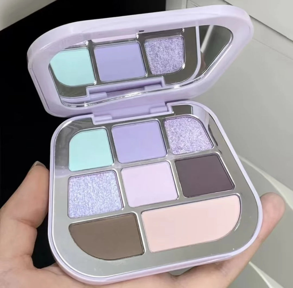 FOCALLURE 8 Colors Eyeshadow Palette Matte Satin Shimmer Glitter Fine Flash Waterproof Easy to Wear Longlasting Eye Makeup