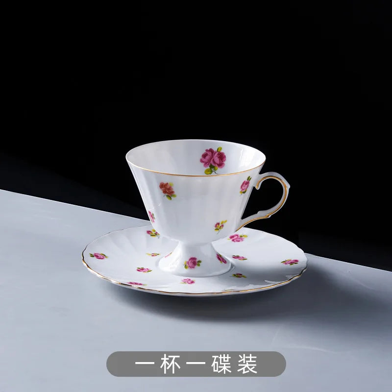 200ML Ceramic Black Tea Mug Saucer