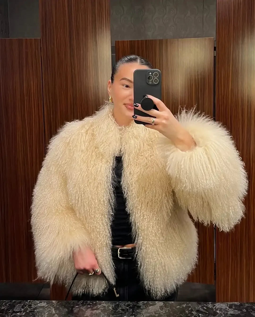 Oversize Plush Fur Coat