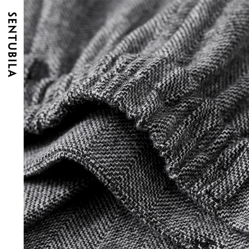 Wool Blend Midi Skirt