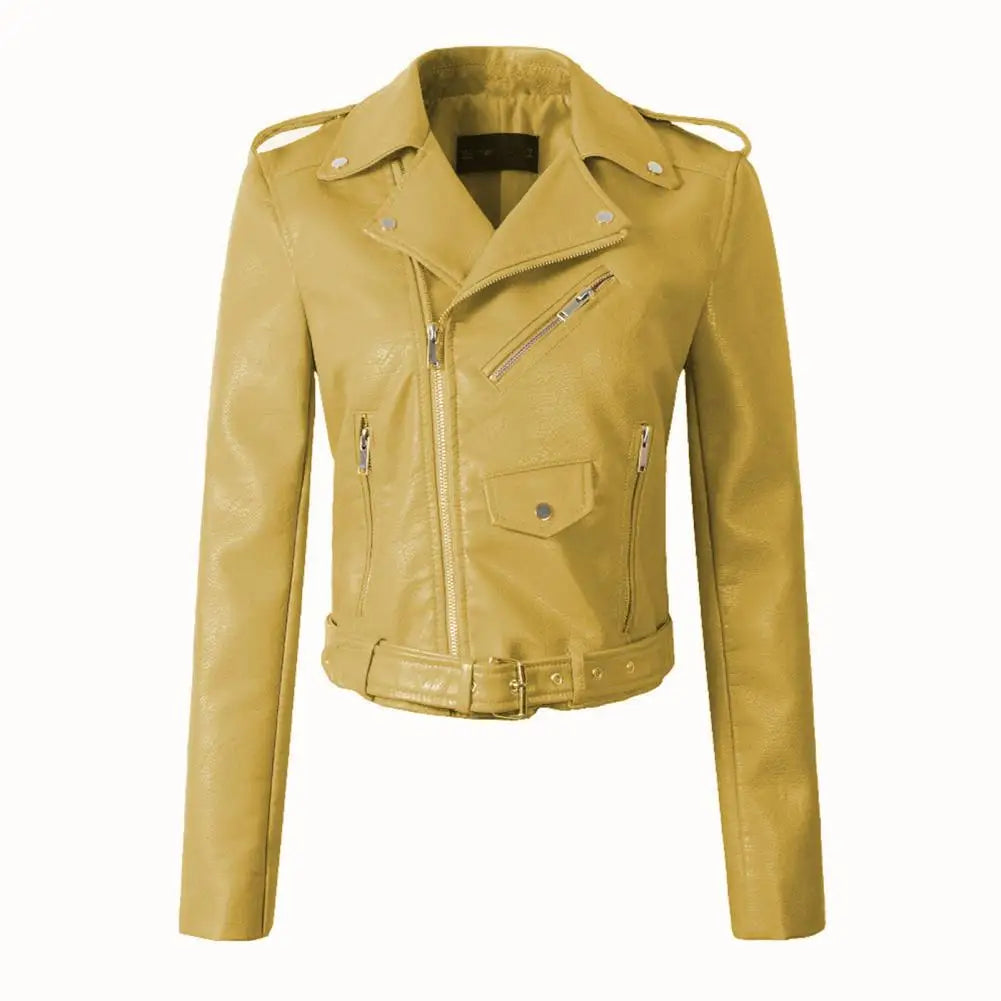 Faux Leather Motorcycle Jacket