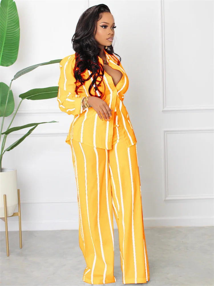 Striped Two Piece Set