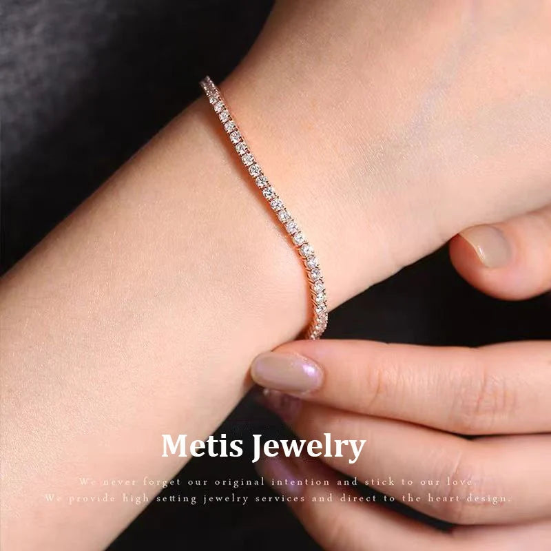 4mm Dainty Full Moissanite Tennis Bracelet