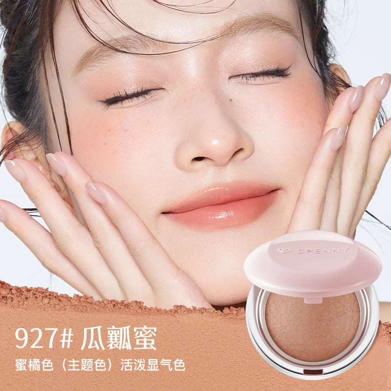 SPENNY Baking Blusher Matte Soft Mist Powder Large Capacity Shrink & Expand Color Naturally Brightening Highlight Cheek 6.2g