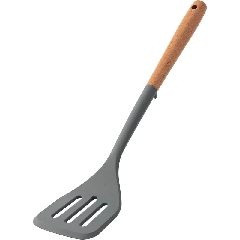 Chinese Style Silicone Wood Handle Spatula