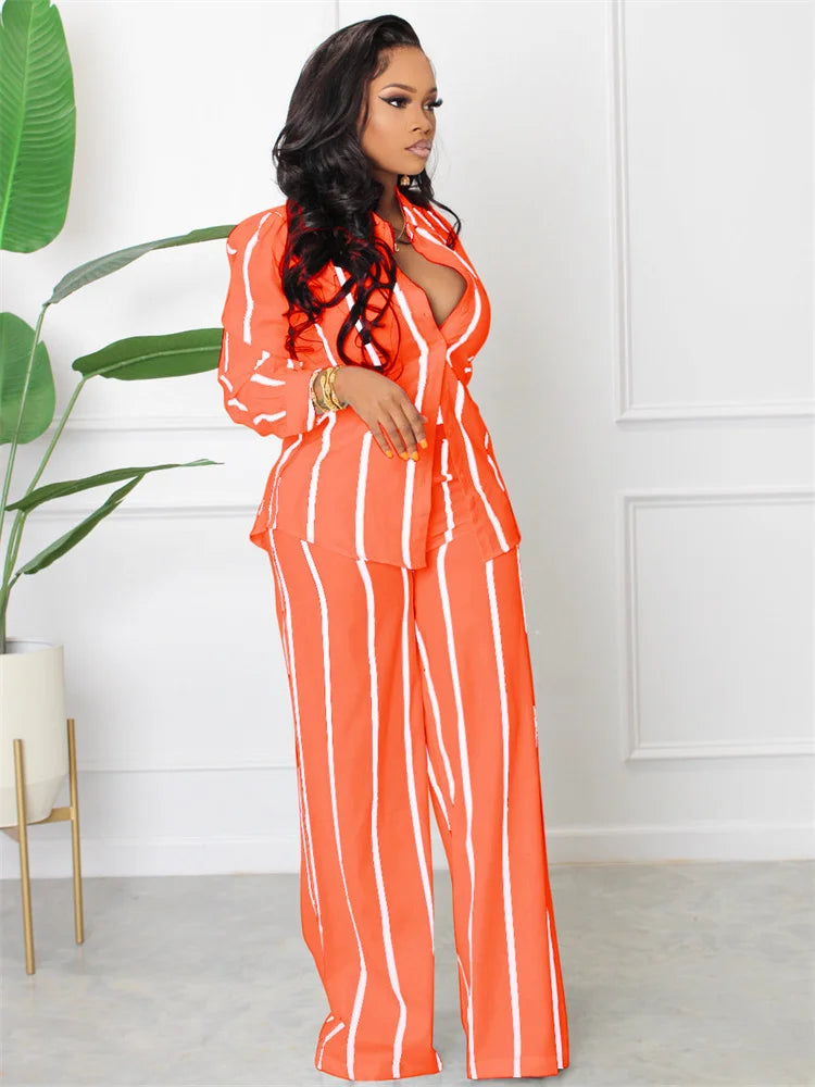 Striped Two Piece Set