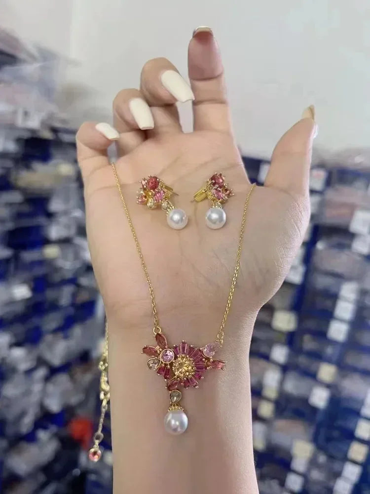 Agate Crystal Necklace Earrings Bracelet Ring