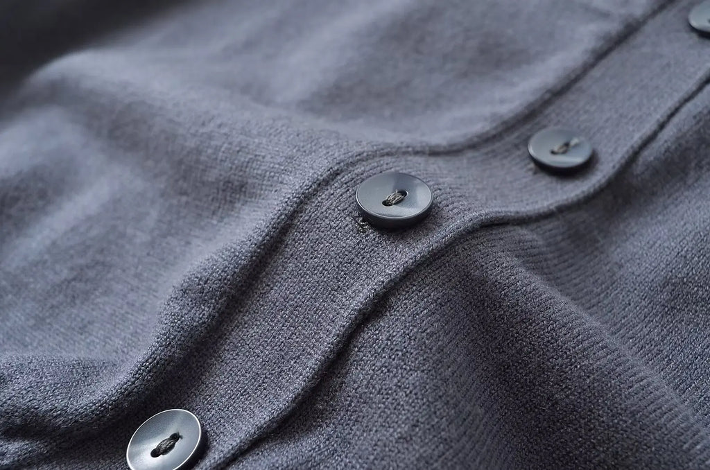 Retro Button Through Pointelle Knit Cardigan