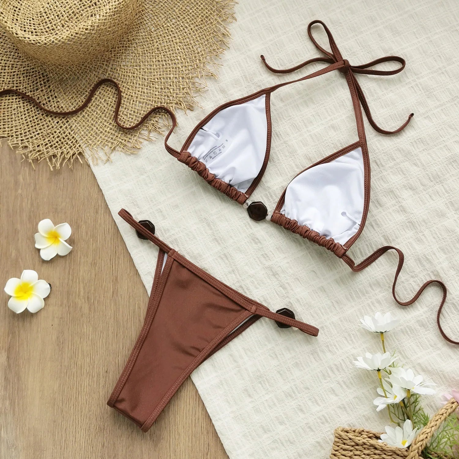 Scalloped Solid Bikini