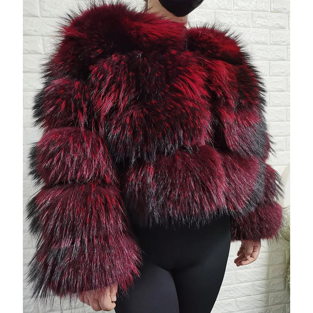 2025 trend natural fur real fur coat women's jacke Leather Woman clothing new outerwears Female Vest