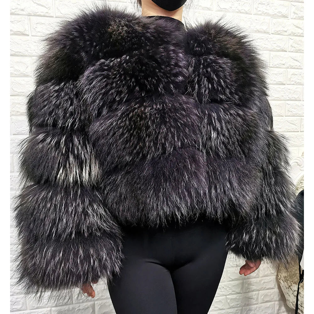 2025 trend natural fur real fur coat women's jacke Leather Woman clothing new outerwears Female Vest