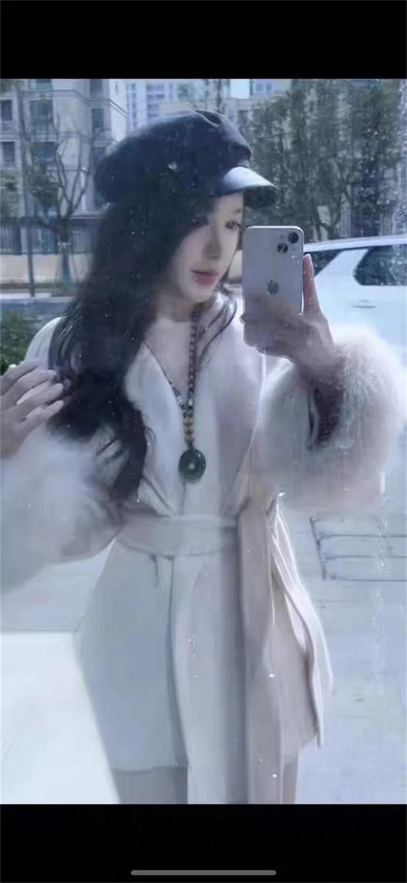 Thin Strap Woolen Jacket