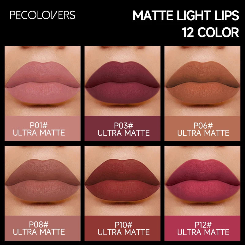 Velvet Mate Nude Brown Red Lip Gloss Lint Matte Liquid Lipstick Waterproof Long Lasting Tube Makeup Cosmetic Lipsticks Lipgloss