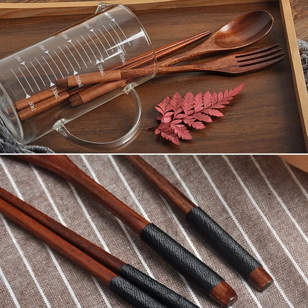 {3-Pieces} Korean Wooden Tableware
