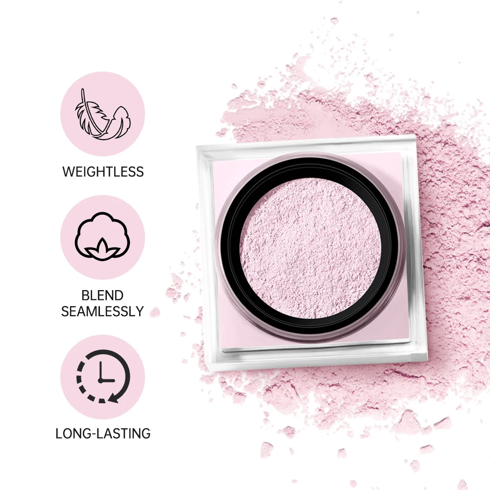 Waterproof Loose Baking&Setting Powder Long Lasting Oil Control Matte Setting Powder Natural Brightening Face Cosmetics
