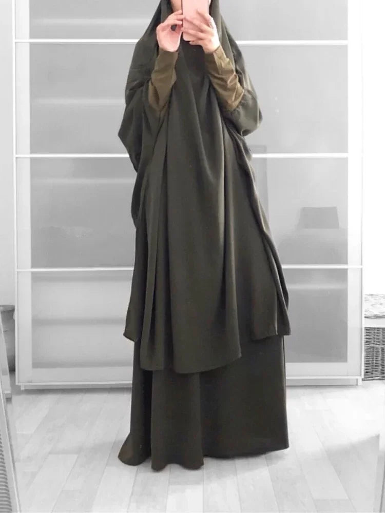 Hooded Muslim Dress Set