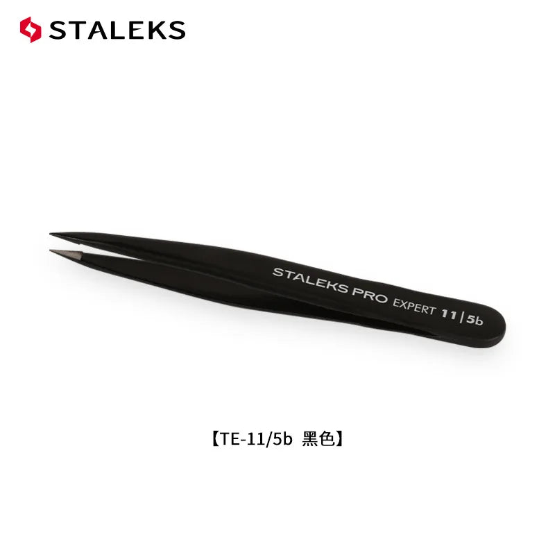 STALEKS Eyebrow Tweezers Professional Stainless Steel Beard Clips Hair Removal Tweezer Eyelash Extension Makeup Tools TE-11-5