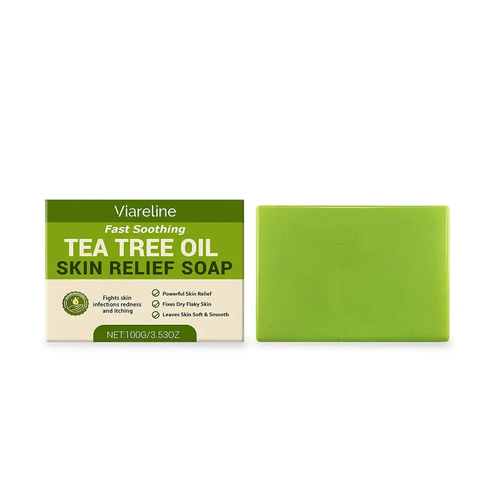 Tea Tree Soap, Soap Bar with Tea Tree Oil, Natural Soaps for Body Skin Cleaning,Gentle Exfoliating Bar Soap