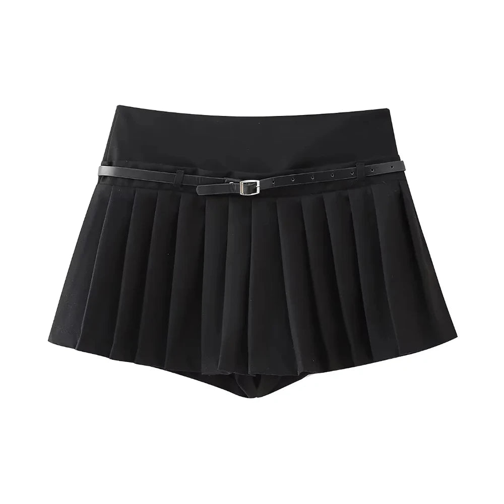 Pleated Shorts Skirt