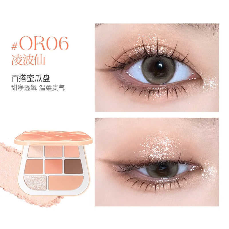 FOCALLURE 8 Colors Eyeshadow Palette Matte Satin Shimmer Glitter Fine Flash Waterproof Easy to Wear Longlasting Eye Makeup