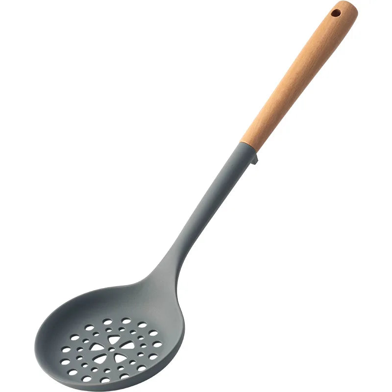 Chinese Style Silicone Wood Handle Spatula