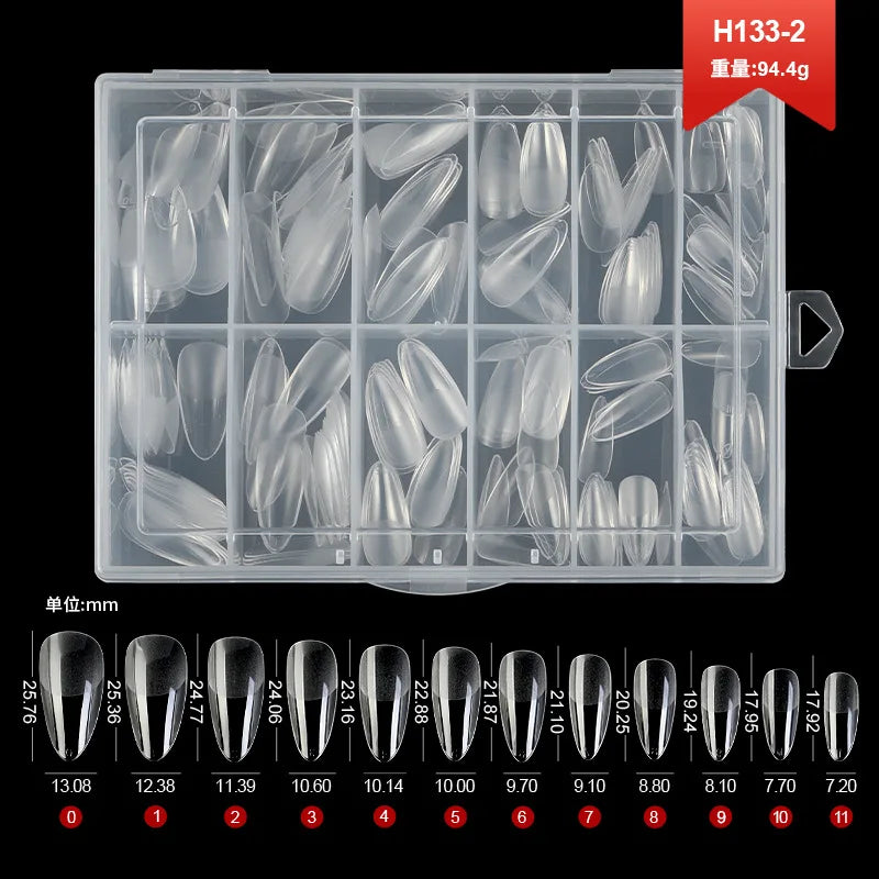 120/140/240pcs Square Almond Coffin Nail Extension Tips Natural Clear Full Cover Nails Dual Form Diamond Soft Gel Nail Tips