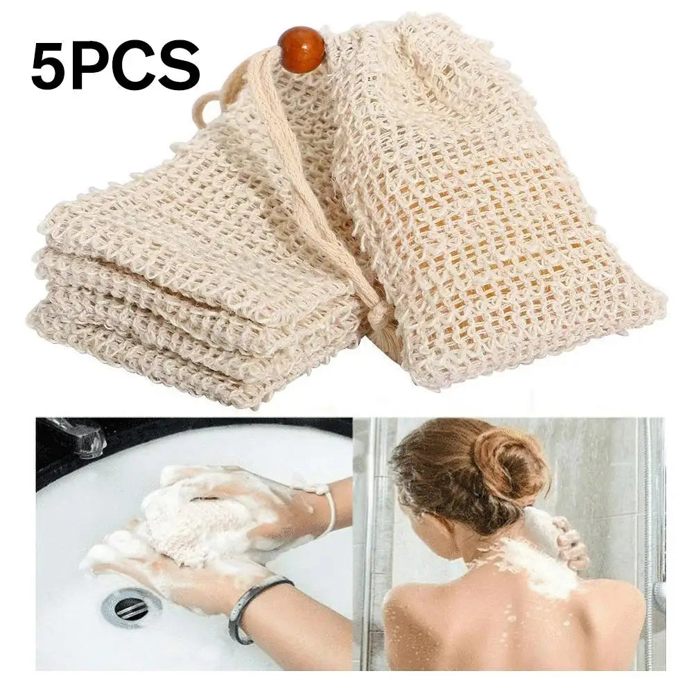 5Pcs Soap Foaming Net Bags