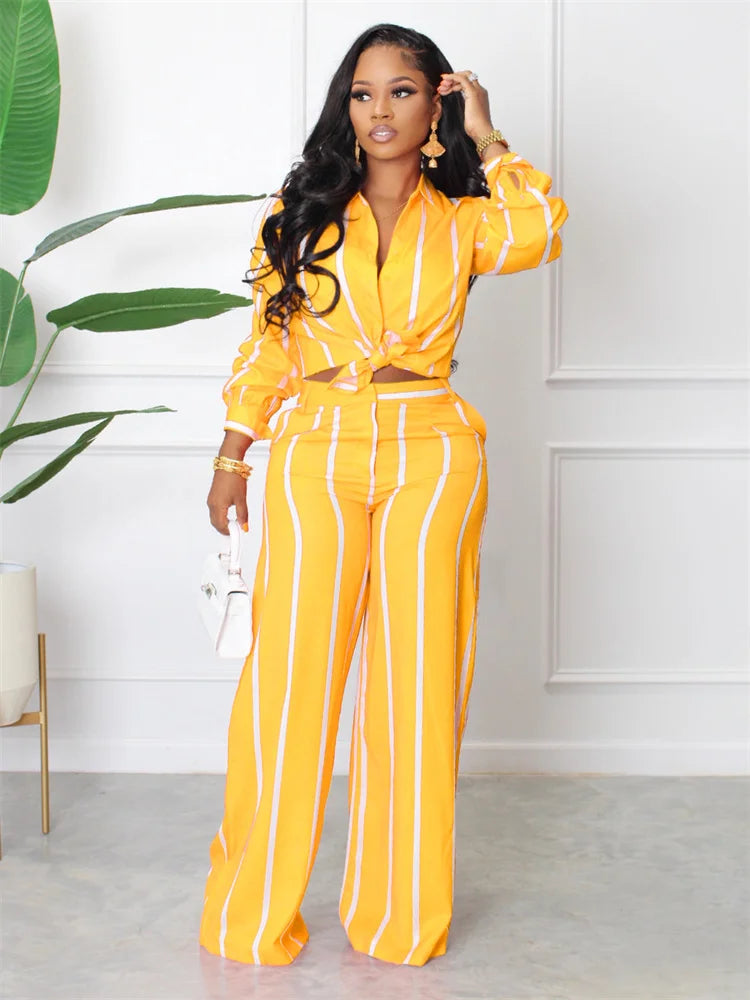 Striped Two Piece Set