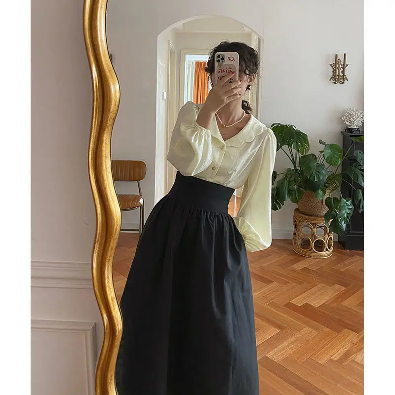 Mid-Length A-Line Skirt