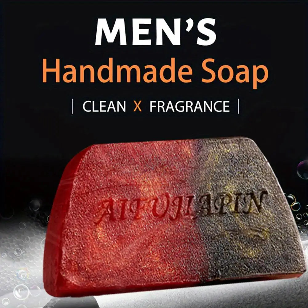 Sandalwood Men'S Soap 100g , Deeply Cleanses The Body, Moisturizes The Face, And Is Gentle And Shiny