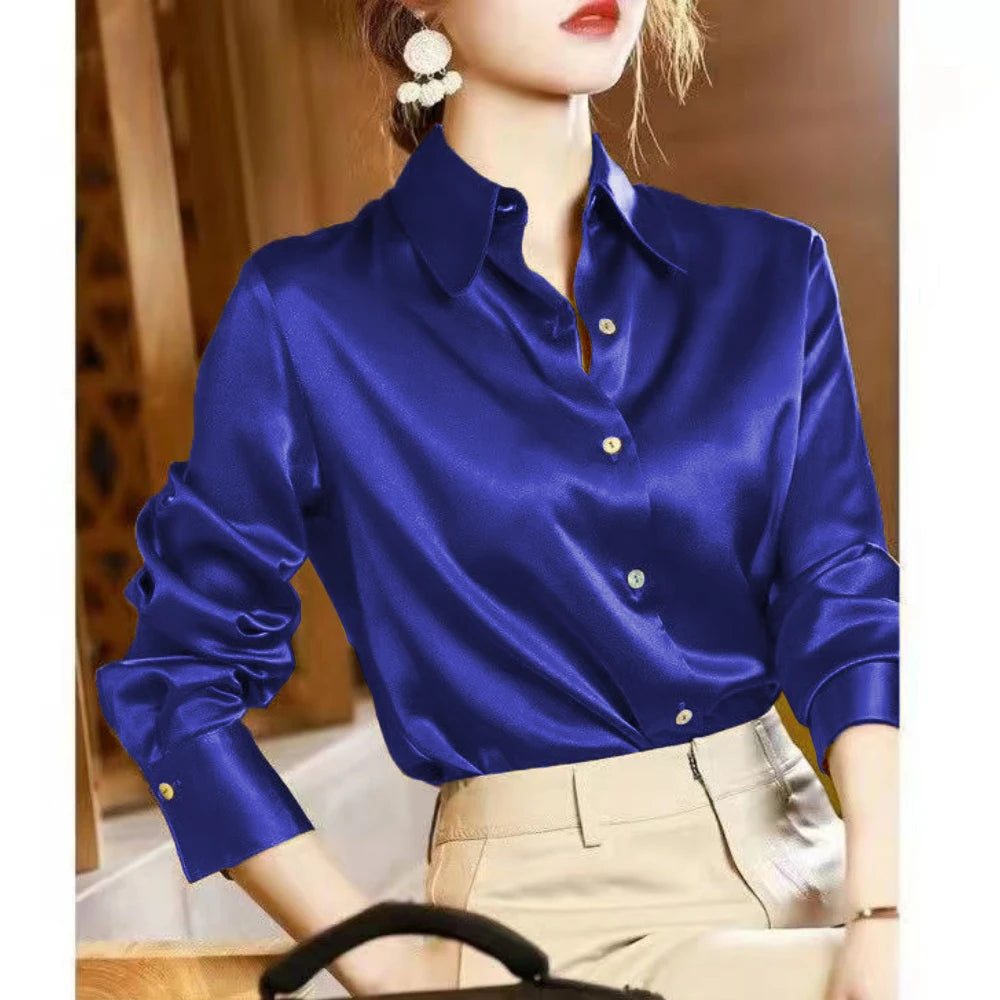 Satin Long Sleeved Shirt