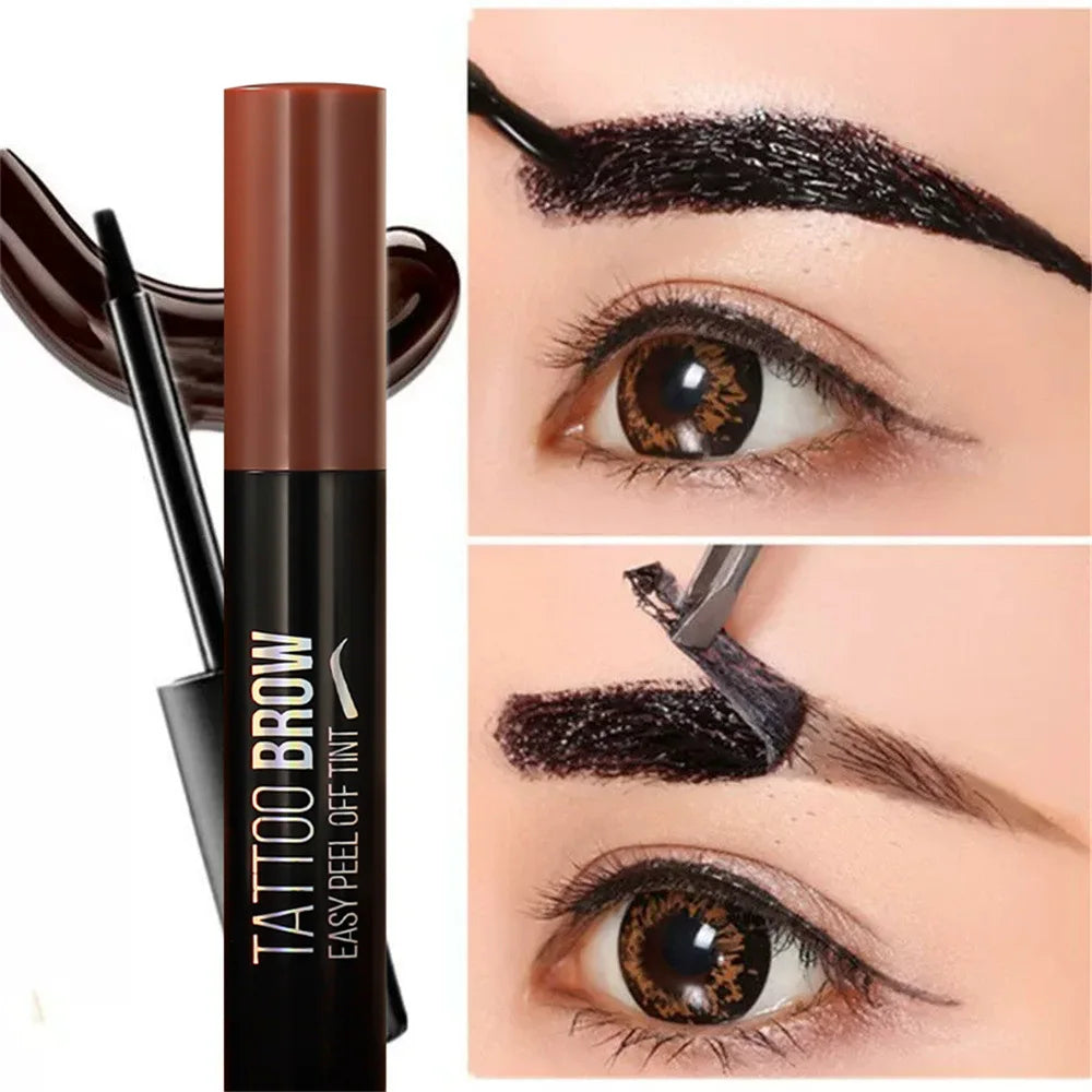Tear-away eyebrow tint cream, smudge-proof, long-lasting, flawless formula, easy brush-on application, no-smudge eyebrow tint