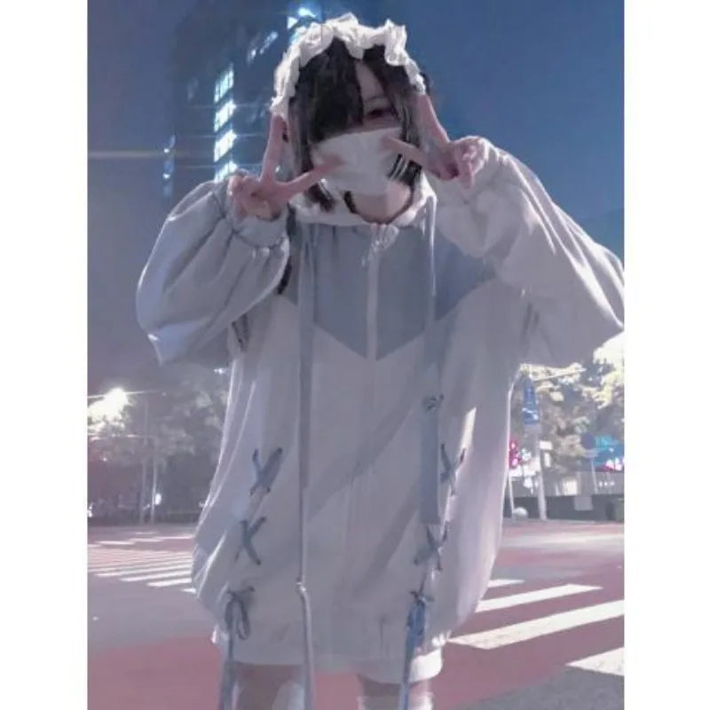 Japanese Kawaii Y2K Zip Up Hoodie