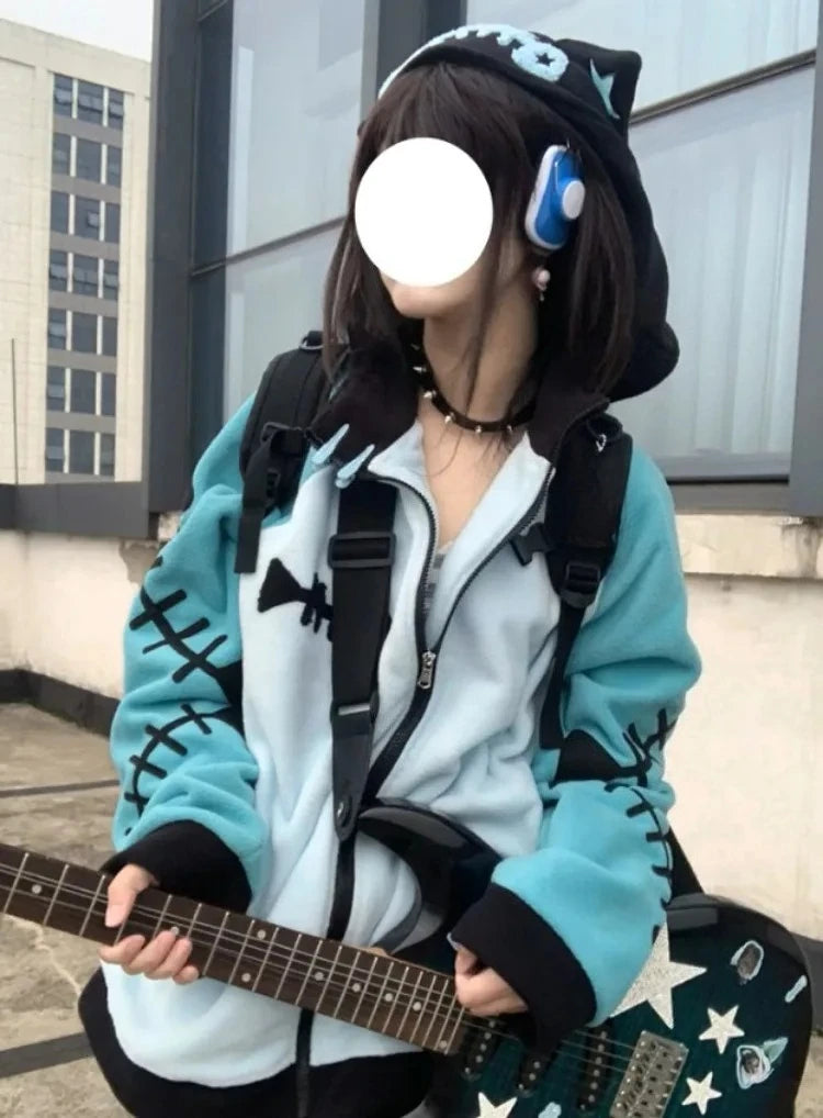 Kawaii Fish Bone Hoodie