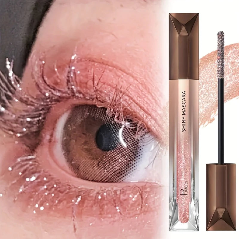 Glitter Sparkling Mascara，Long-Lasting, Effects, Waterproof, Smudge-Proof , crushed diamond mascara pearlescent fine flash