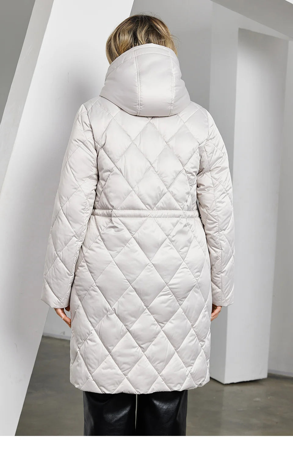 Astrid Women's Winter Jacket 2023 Plus Size Women Parka Long Thick Bio Down Jackets Hooded Diamond Quilted Coat Female Clothing