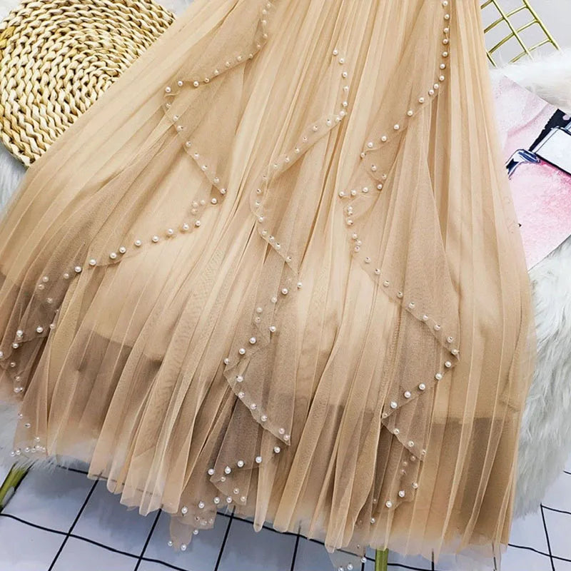 Beading Tulle Skirt
