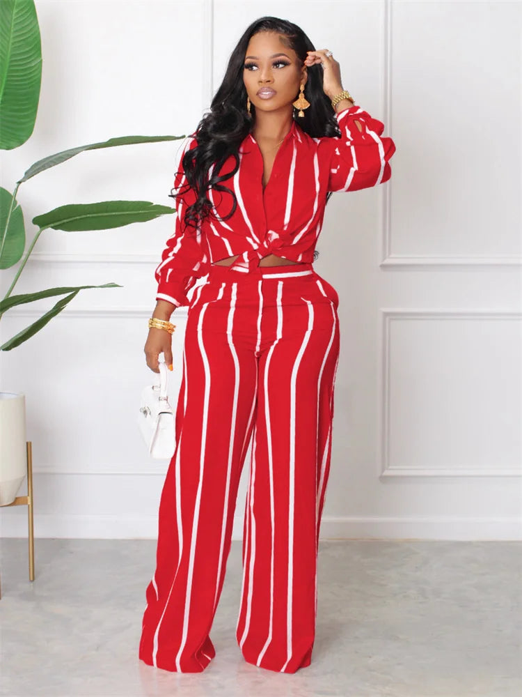 Striped Two Piece Set