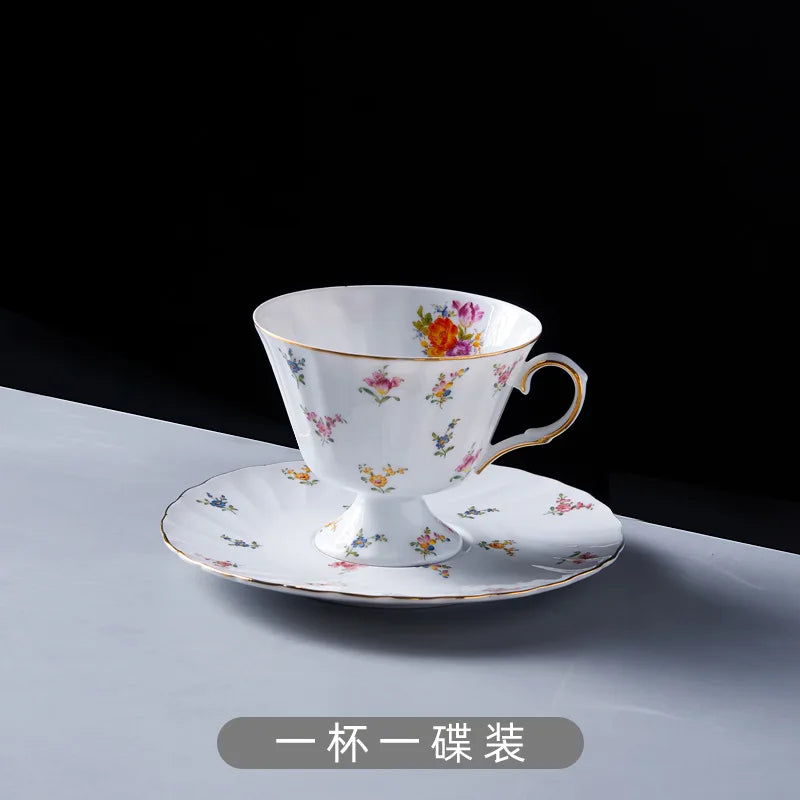 200ML Ceramic Black Tea Mug Saucer