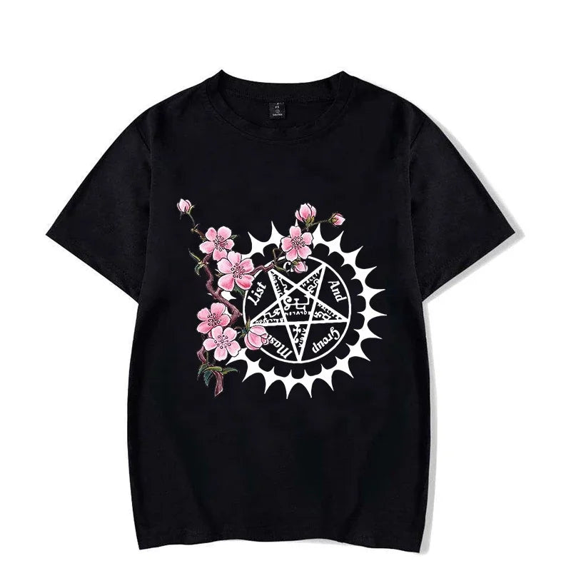 Anime Black Butler Cherry Blossom Pattern Printed T-Shirt