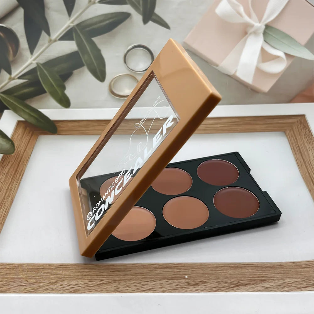 6-Color Waterproof Concealer, Matte High Coverage, Oil Control, Acne Scar And Black Circle Cosmetics Foundation