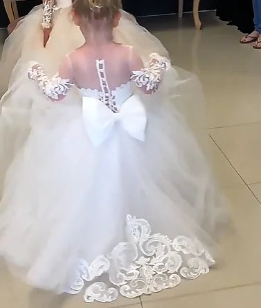 Flower Long Lace Princess Dress