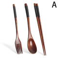 {3-Pieces} Korean Wooden Tableware