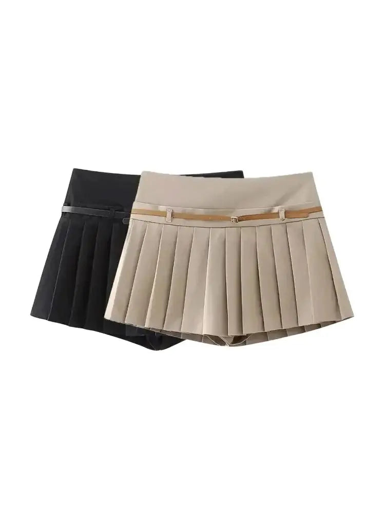 Pleated Shorts Skirt
