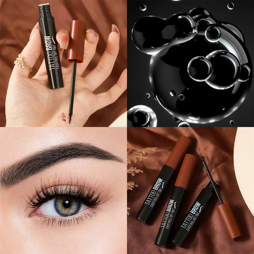 Tear-away eyebrow tint cream, smudge-proof, long-lasting, flawless formula, easy brush-on application, no-smudge eyebrow tint