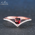 Natural Red Garnet Ring