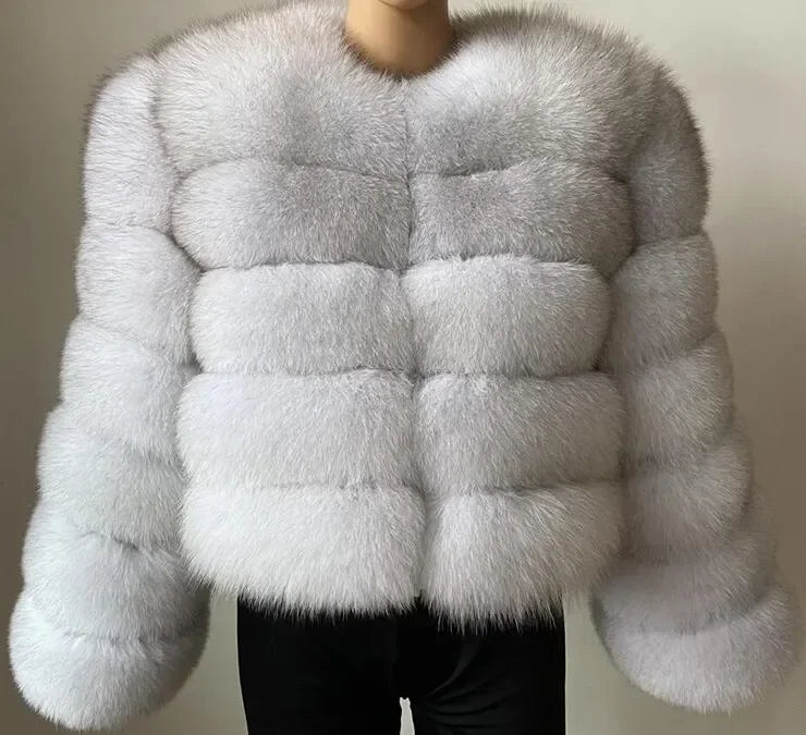 Faux Fox Fur Coat